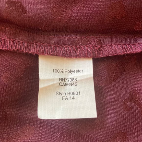 J.Crew Burgundy Long Sleeve Midi Dress Size 00 - Picture 7 of 8